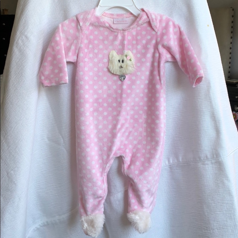 Adorable Furry Puppy footed outfit Sleeper pajamas